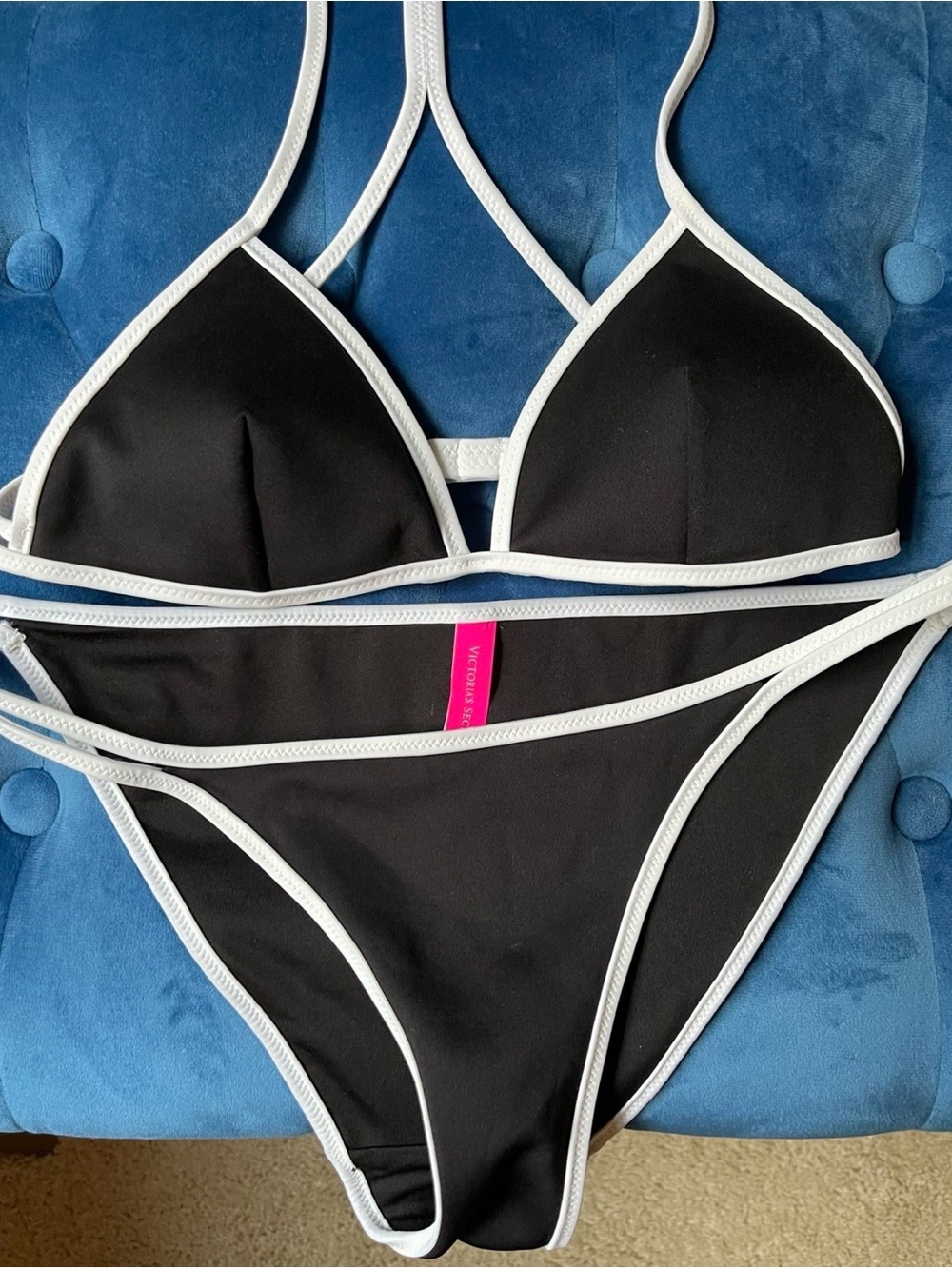 Victoria's Secret Black Bikini with White Trim